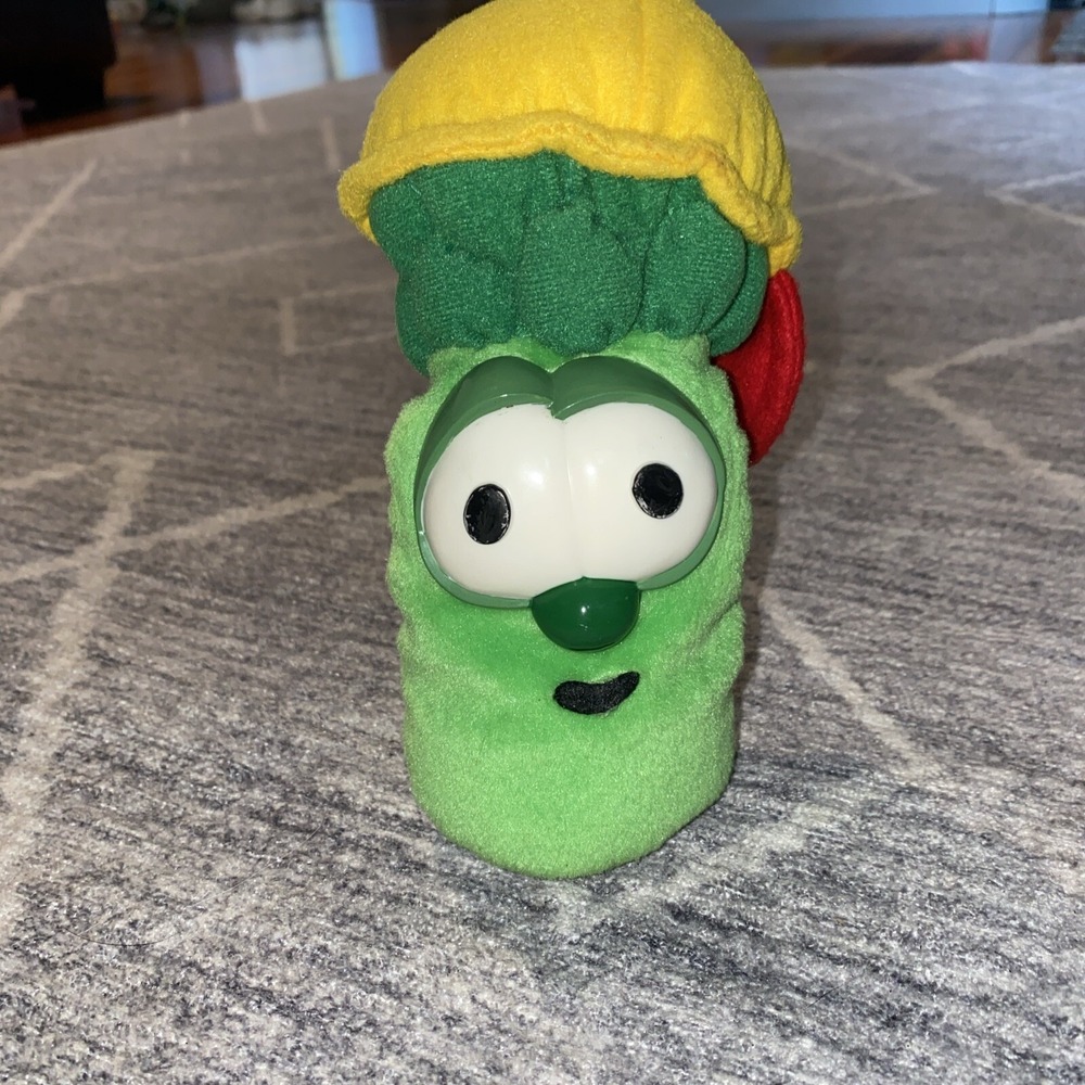 Veggietales Plush Junior Asparagus Friends Yellow Red Hat Cap 8"